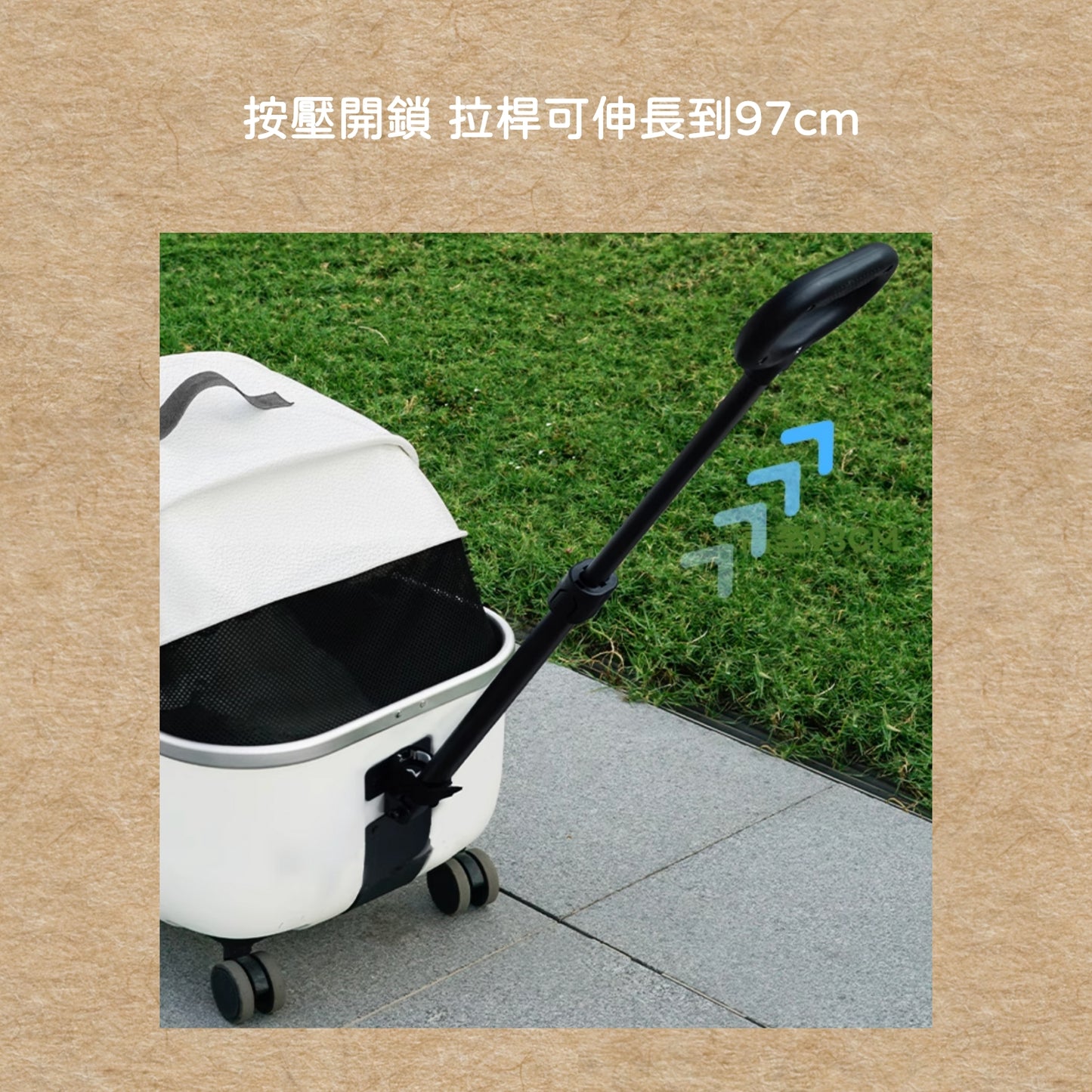 滑進捷運,它還在補眠|寵物推車 輕量型推車 貓推車 狗推車 寵物出行車 寵物拖車