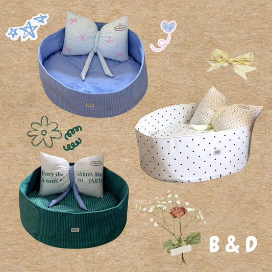 公主請睡覺|設計師款寵物床 韓風寵物床 貓窩狗窩 中小型犬貓 開放式寵物窩 可拆洗