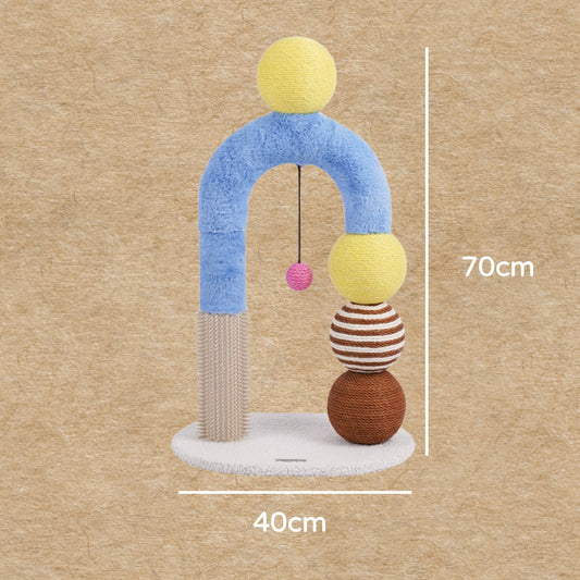 彩色卜卜球|貓爬架 貓抓柱 劍麻 不掉屑 立式麻繩貓抓柱