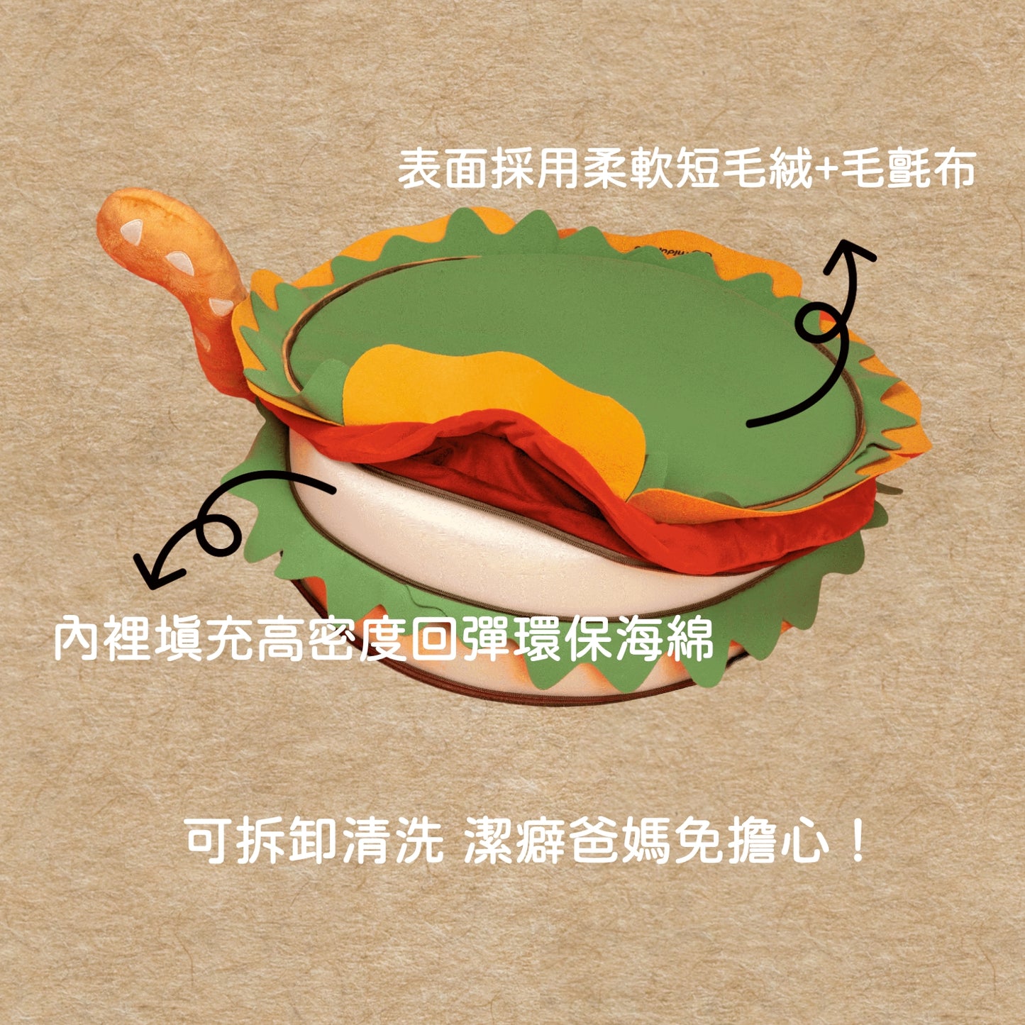 可愛的堡給最愛的寶|大容量 寵物床 夏日寵物床 貓窩 寵物沙發 四季通用 寵物透氣窩