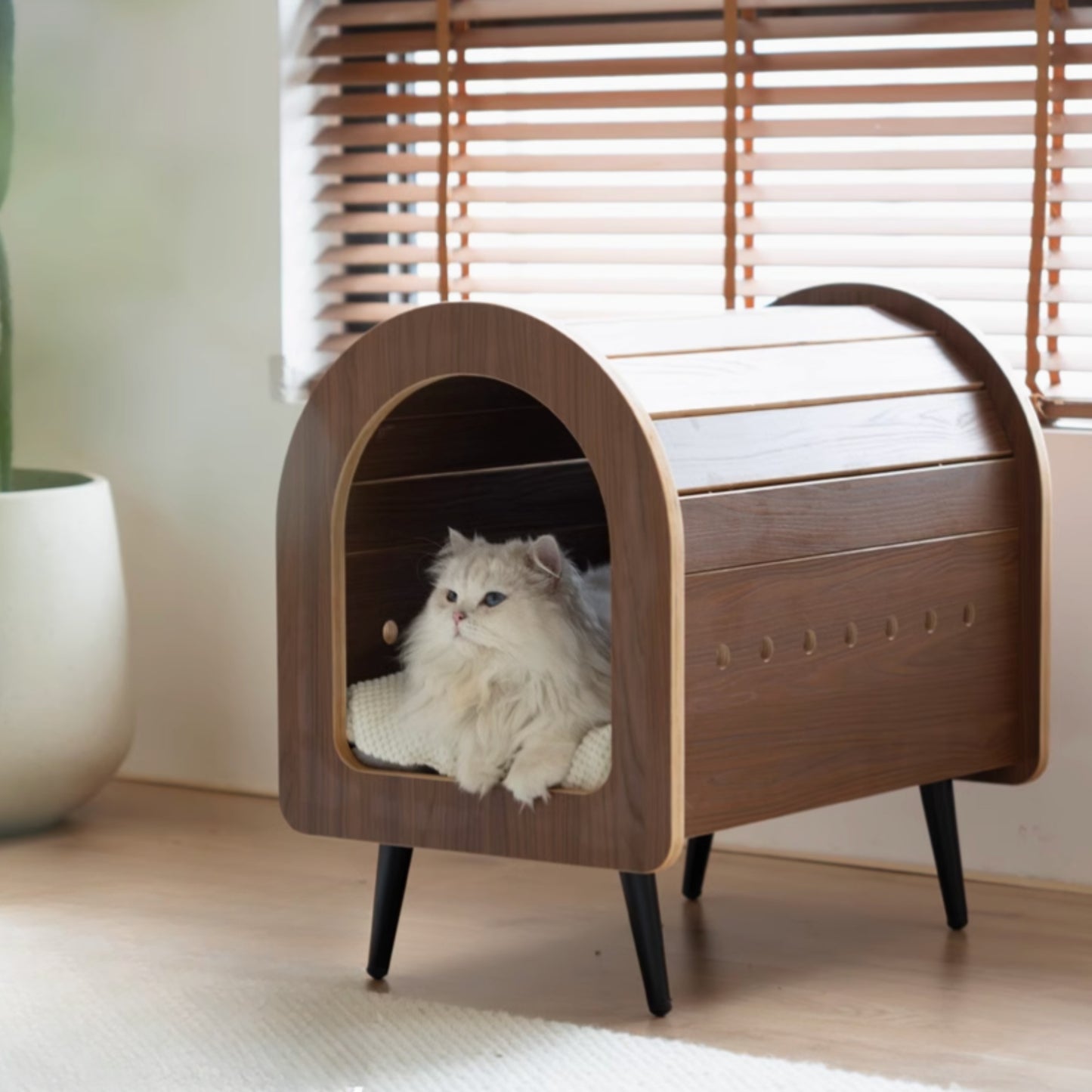 浮在木上的是呼吸|實木寵物窩 封閉式式寵物窩 貓窩 狗窩 貓屋 狗屋