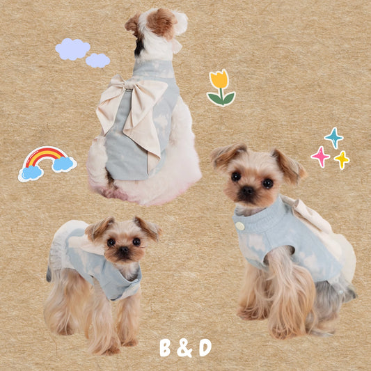 裙擺殺很大｜寵物衣服 夏季輕薄 狗狗衣服 寵物背心 寵物襯衫 貓咪衣服