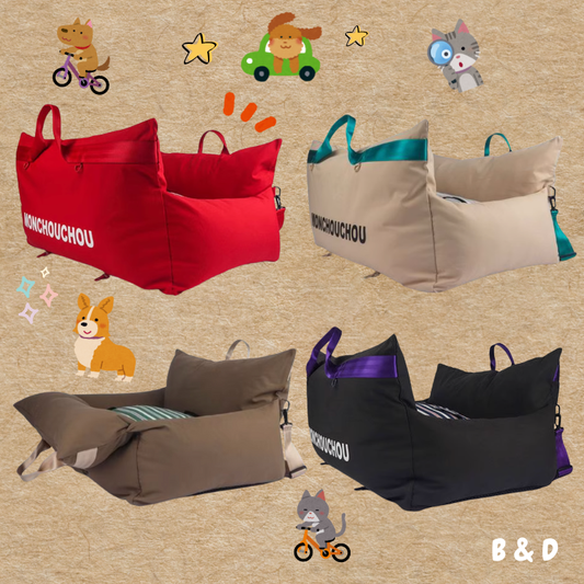 毛孩摩登出行美學2.0｜寵物車載窩 寵物安全座椅 寵物外出包 貓咪外出包  狗狗外出包