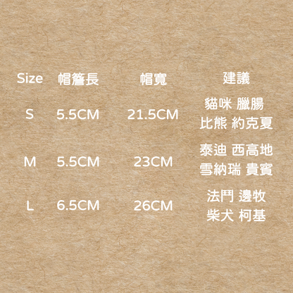 夏日啵涼帽｜寵物帽子 寵物遮陽帽 狗狗帽子 貓貓帽子 棒球帽 貓狗通用