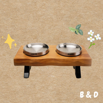 Löv Set 食間木｜ 護頸寵物碗 寵物飼料碗 高腳碗 防打翻 貓碗 狗碗