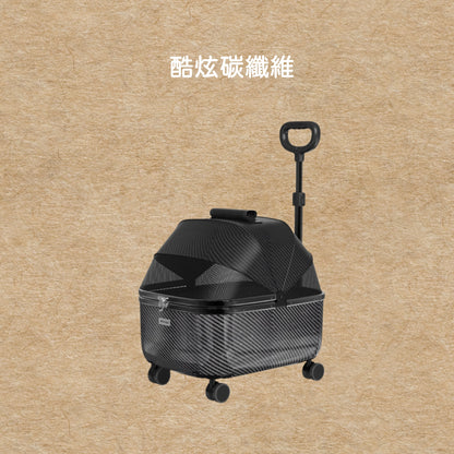 滑進捷運，它還在補眠｜寵物推車 輕量型推車 貓推車 狗推車  寵物出行車 寵物拖車