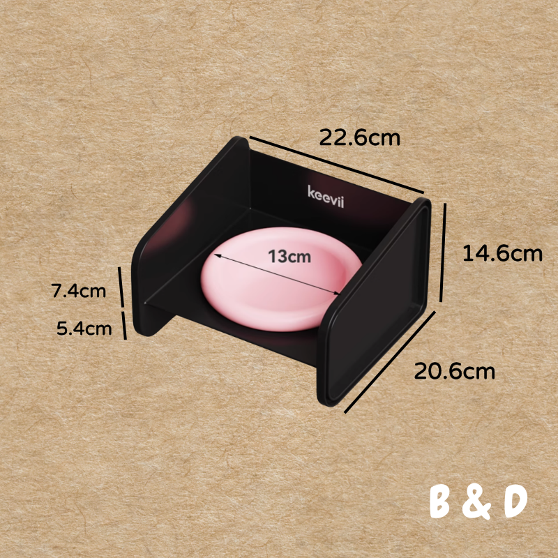 Black Pink in your area｜防蟻碗  防漏食 防溢出 增高放蟻碗 寵物碗 陶瓷碗 貓碗 護頸碗