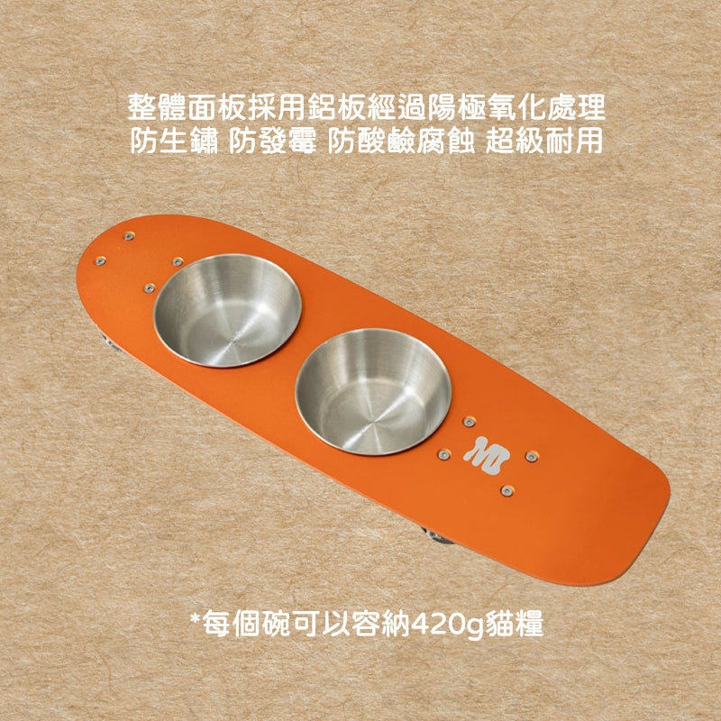 我不是在吃飯，我在暖身｜護頸寵物碗 寵物飼料碗 不鏽鋼 貓碗 狗碗