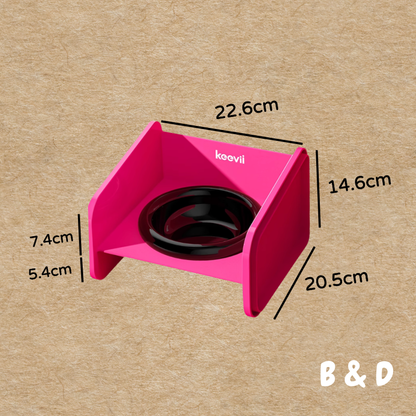 Black Pink in your area｜防蟻碗  防漏食 防溢出 增高放蟻碗 寵物碗 陶瓷碗 貓碗 護頸碗