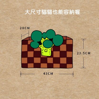 不吃菜，但可以住進去｜貓窩 寵物窩 贈貓抓板 毛氈布貓窩 貓抓貓窩