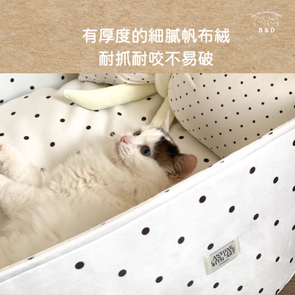 公主請睡覺｜設計師款寵物床 韓風寵物床 貓窩狗窩 中小型犬貓 開放式寵物窩 可拆洗