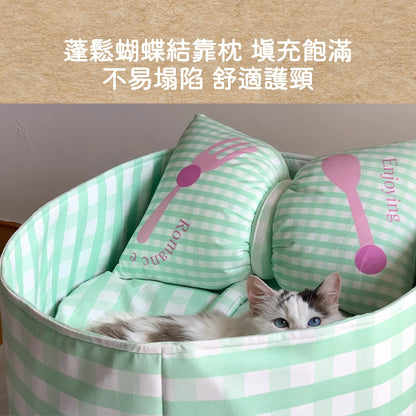公主請睡覺｜設計師款寵物床 韓風寵物床 貓窩狗窩 中小型犬貓 開放式寵物窩 可拆洗