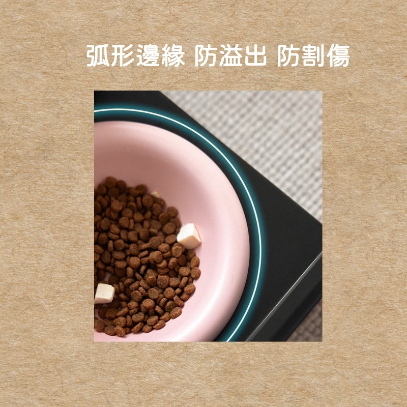 Black Pink in your area｜防蟻碗  防漏食 防溢出 增高放蟻碗 寵物碗 陶瓷碗 貓碗 護頸碗
