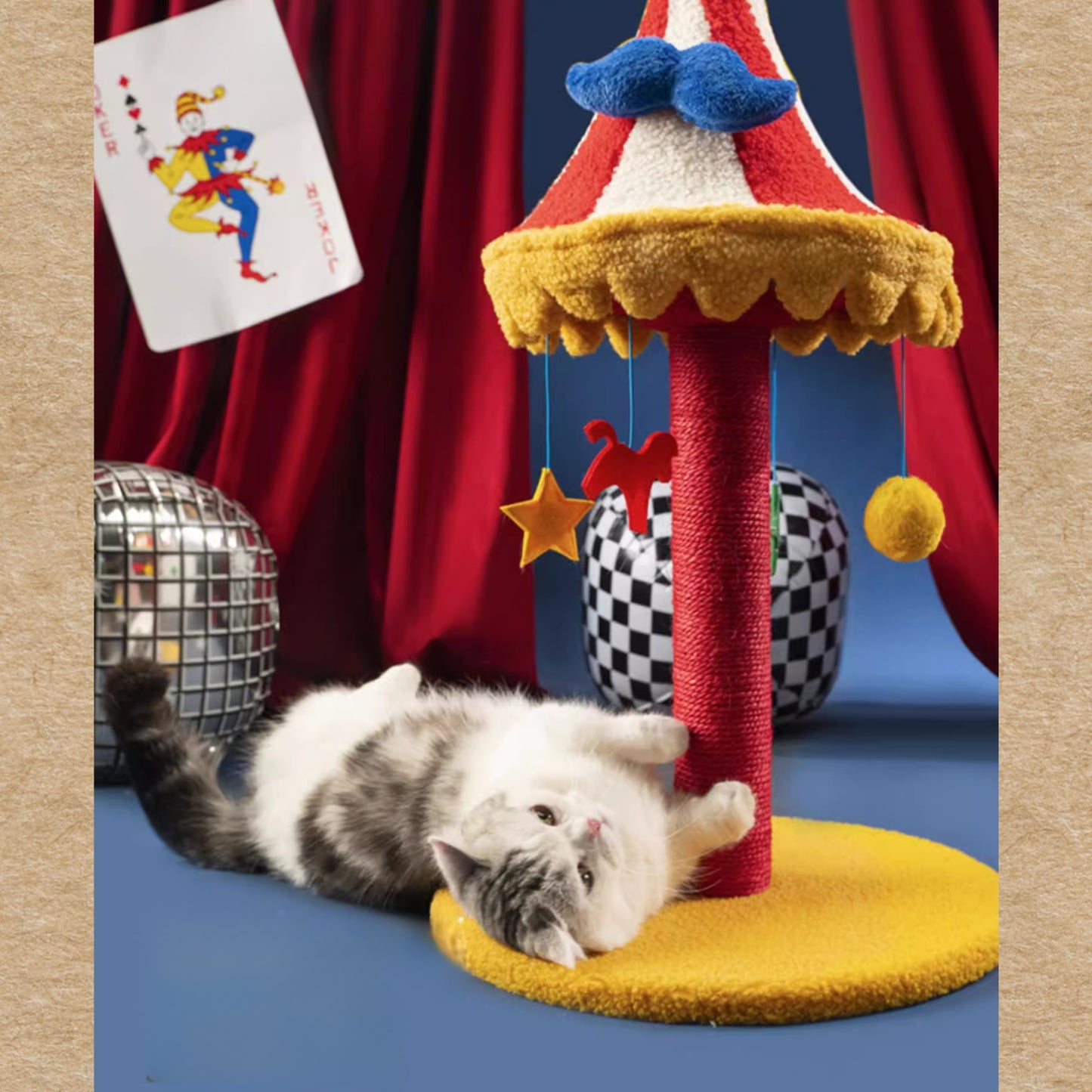 Circus Kitty在這裡｜貓爬架 貓抓板 貓抓柱 耐抓不掉屑 可旋轉貓爬架