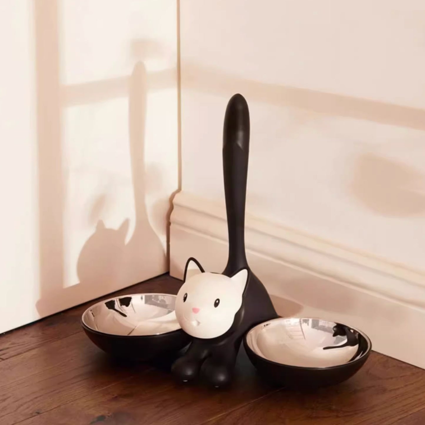 飯水奉上，中間坐貓｜義大利 ALESSI 貓貓造型寵物碗 貓糧碗 寵物碗 貓碗 不鏽鋼