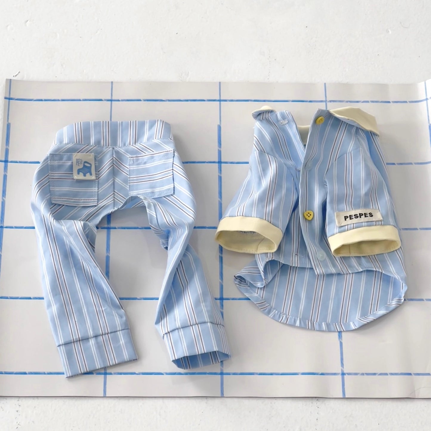 莓奶條紋日常｜寵物衣服 狗狗涼感衣 狗狗衣服  寵物襯衫 貓咪衣服